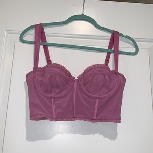 Oh Polly - Cropped Corset Mauve Top (Size 4)